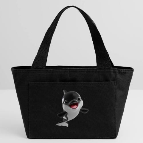Smiling Cartoon Baby Orca - Recycled Insulated Lunch Bag