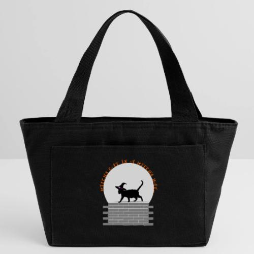 Witch's Cat In A Witch's Hat - Recycled Insulated Lunch Bag