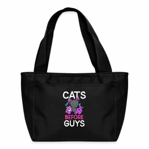 punk cats before guys heart anti valentines day - Recycled Insulated Lunch Bag