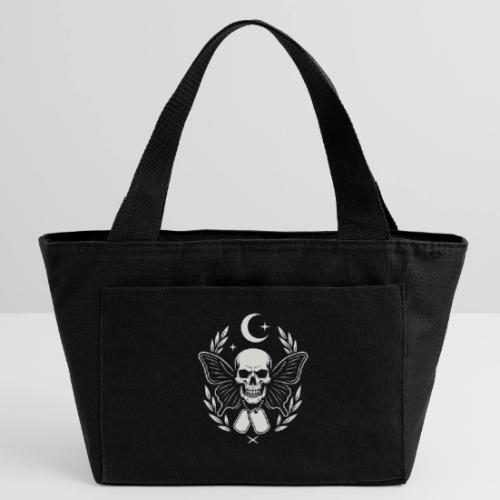 Skull butterfly dog tags - Recycled Insulated Lunch Bag