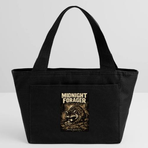 Midnight Forager Raccoon Mushroom Hunter - Recycled Insulated Lunch Bag