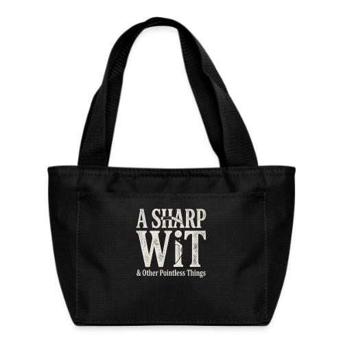 A Sharp Wit & Other Pointless Things - Knife Pun - Recycled Insulated Lunch Bag