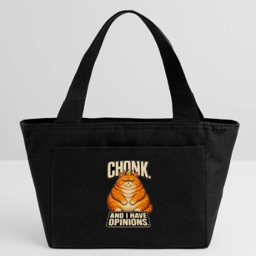 Chonk King Cat - Opinionated Kitty - Recycled Insulated Lunch Bag