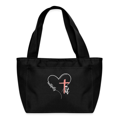 White Faithfully Fit Logo - Recycled Lunch Bag