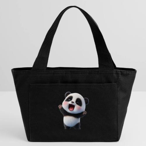 Happy Baby Panda Standing - Recycled Insulated Lunch Bag