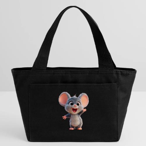 Joyful Cartoon Baby Mouse Arms Up - Recycled Insulated Lunch Bag