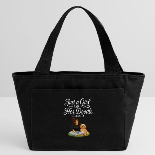 Just a Girl and Her Doodle | Dog Mom Design - Recycled Insulated Lunch Bag