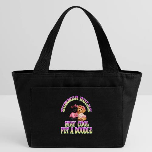 Summer Rules Stay Cool Pet A Doodle Cute Doodle - Recycled Insulated Lunch Bag