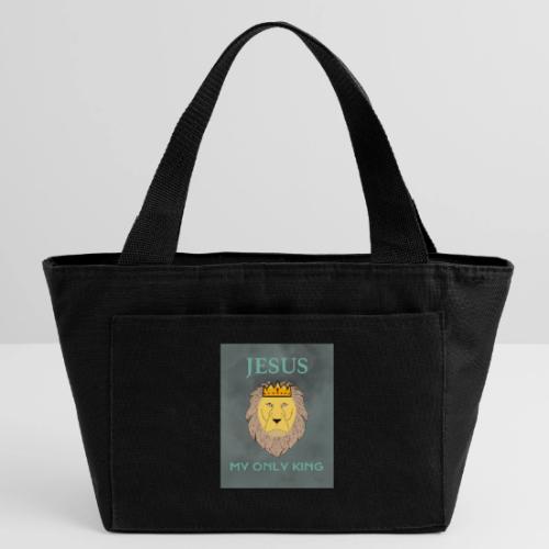 Jesus My Only KIng w background - Recycled Insulated Lunch Bag