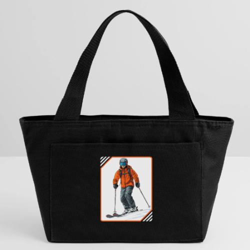 Skiing Thrill Ride - Recycled Insulated Lunch Bag