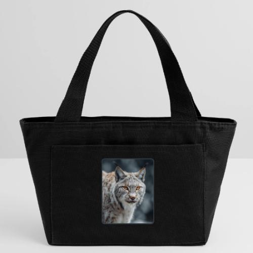 Lynx Portrait Piercing Eyes Design - Recycled Insulated Lunch Bag