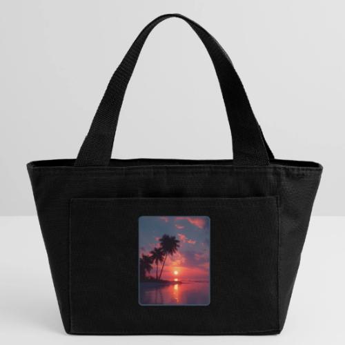 Tropical Sunset Ocean Reflection Design - Recycled Insulated Lunch Bag