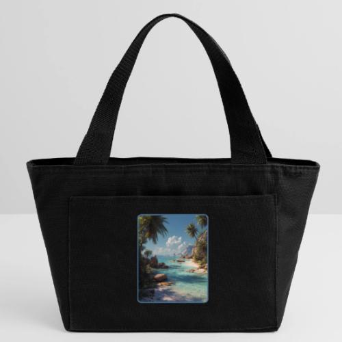 Tropical Island Paradise Ocean Design - Recycled Insulated Lunch Bag