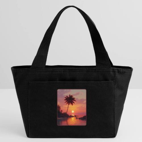 Tropical Beach Sunset Palm Design - Recycled Insulated Lunch Bag