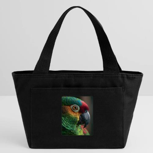 Colorful Parrot Close-Up Design - Recycled Insulated Lunch Bag