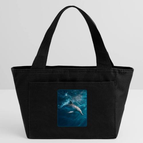 Dolphin Sunlit Ocean Serenity Design - Recycled Insulated Lunch Bag