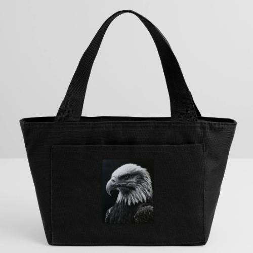 Black White Bald Eagle Design - Recycled Insulated Lunch Bag