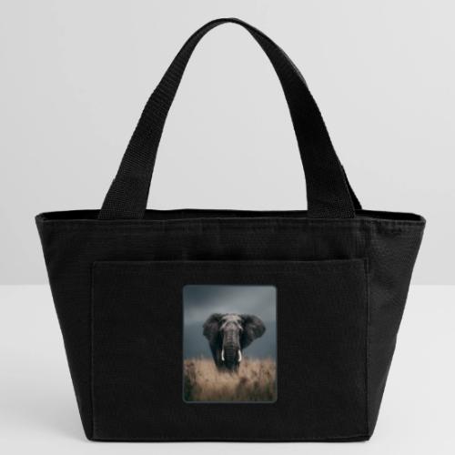 Majestic African Elephant Portrait Design - Recycled Insulated Lunch Bag