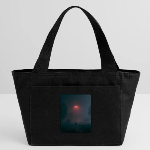Mysterious UFO Encounter Design - Recycled Insulated Lunch Bag