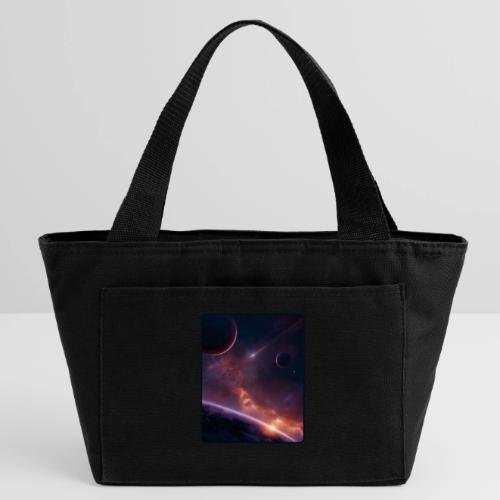 Cosmic Sunset Nebula Space Art - Recycled Insulated Lunch Bag