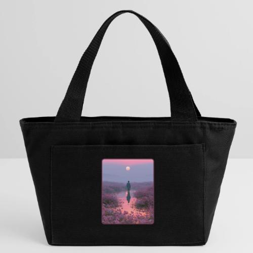 Ethereal Sunset Flower Field Art - Recycled Insulated Lunch Bag