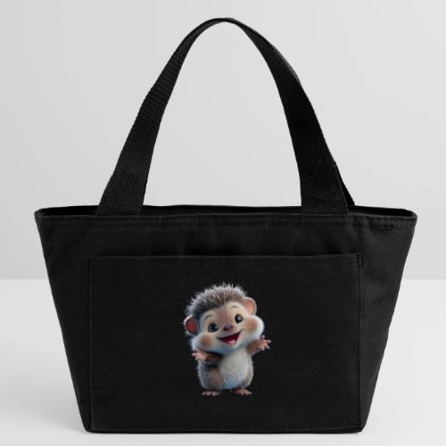 Playful Cartoon Hedgehog with Joyful Pose - Recycled Insulated Lunch Bag