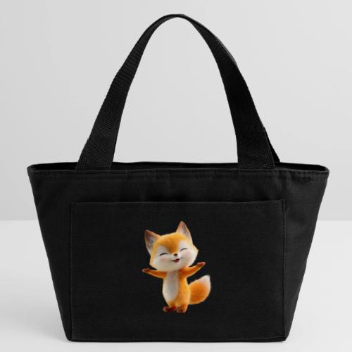 Cute 3D Cartoon Fox Standing Arms Up - Recycled Insulated Lunch Bag