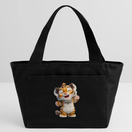 Energetic Baby Tiger Standing with Joy - Recycled Insulated Lunch Bag