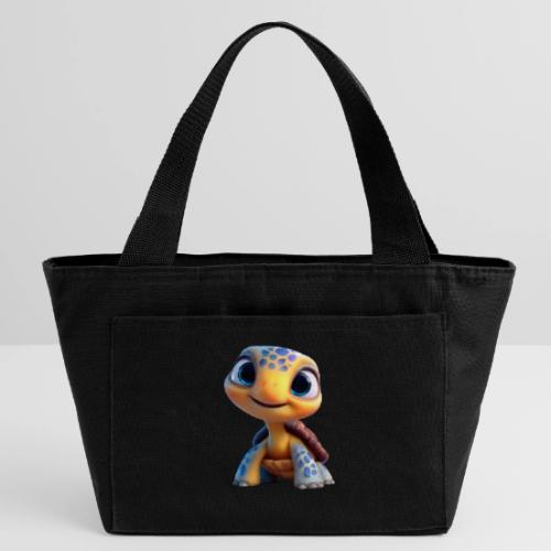Joyful 3D Baby Turtle with Big Eyes - Recycled Insulated Lunch Bag
