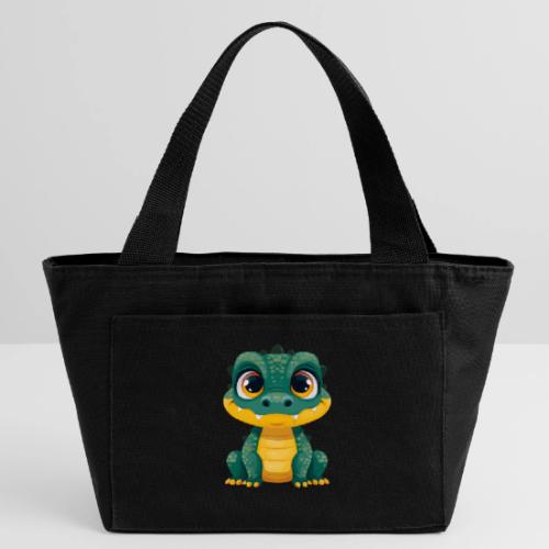Smiling Cartoon Alligator - Recycled Insulated Lunch Bag