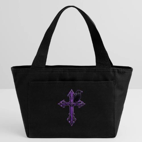 Gothix Raven Cross - Recycled Insulated Lunch Bag
