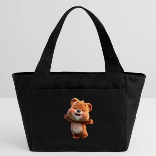 Joyful Baby Bear with Arms Up - Recycled Insulated Lunch Bag