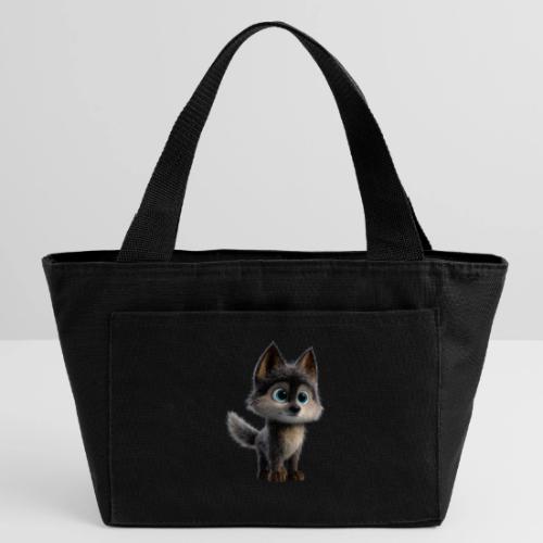 Innocent Cartoon Baby Wolf - Recycled Insulated Lunch Bag