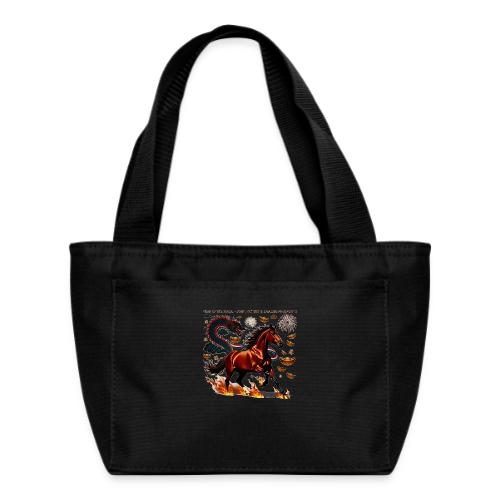 Year of the Horse Victory T Shirt, Lunar New Year - Recycled Insulated Lunch Bag