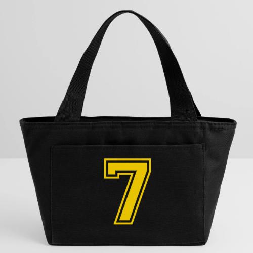 Number 7 in a classic athletic collegiate font - Recycled Insulated Lunch Bag