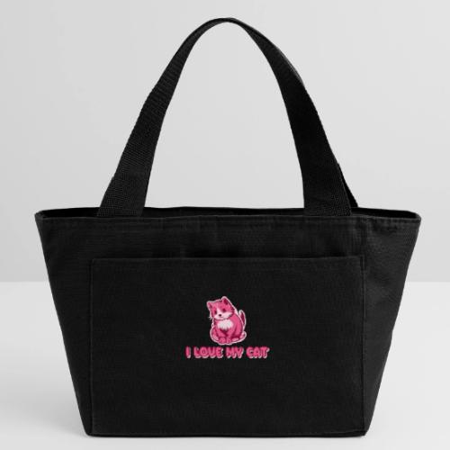 I love my cat - Recycled Insulated Lunch Bag
