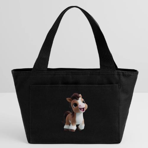 Sweet Cartoon Baby Pony in Brown and White - Recycled Insulated Lunch Bag