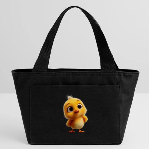 Cute Cartoon Yellow Chick with Big Sparkling Eyes - Recycled Insulated Lunch Bag