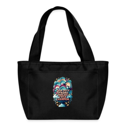 Dish Duty Dynamo T Shirt, Endless Cycle Champion - Recycled Insulated Lunch Bag