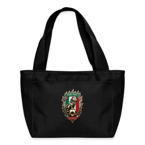 Italy Wolf Fury T-Shirt, Italian Flag Pride Gift - Recycled Insulated Lunch Bag