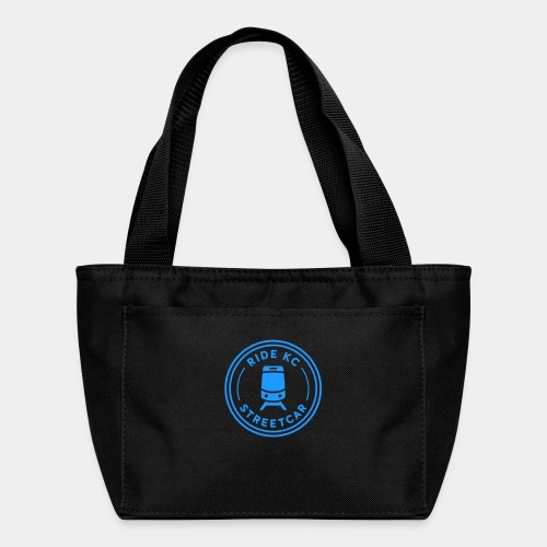 KC Streetcar Stamp Blue - Recycled Insulated Lunch Bag