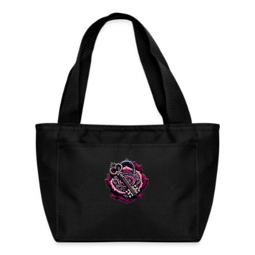You Hold the Key to My Heart Rose Lock T-Shirt - Recycled Insulated Lunch Bag