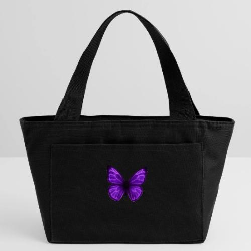 Neon Purple Butterfly - Recycled Insulated Lunch Bag