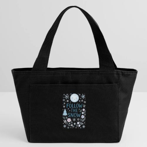 Follow the Snow – Cozy Winter Watercolor - Recycled Insulated Lunch Bag