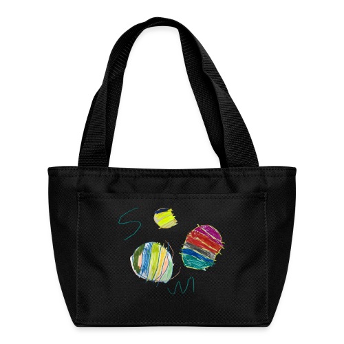 Three basketballs. - Recycled Lunch Bag