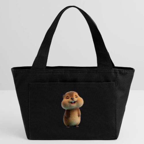 Joyful Cartoon Baby Beaver - Recycled Insulated Lunch Bag