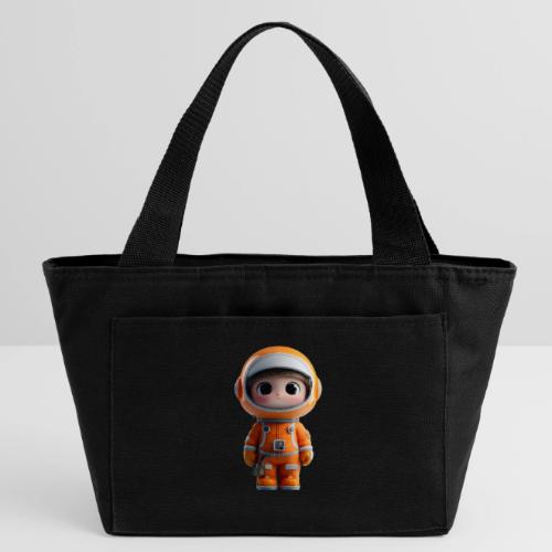 Cute Cartoon Astronaut in Orange Suit - Recycled Insulated Lunch Bag