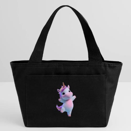 Cute Cartoon Unicorn Dancing Joyfully - Recycled Insulated Lunch Bag