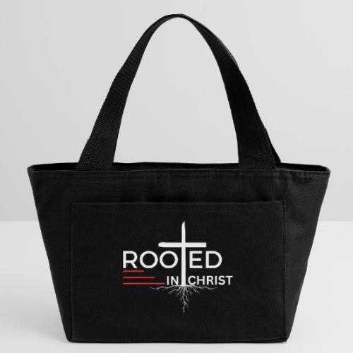 Rooted in Christ (white) - Colossians 2:7 - Recycled Insulated Lunch Bag