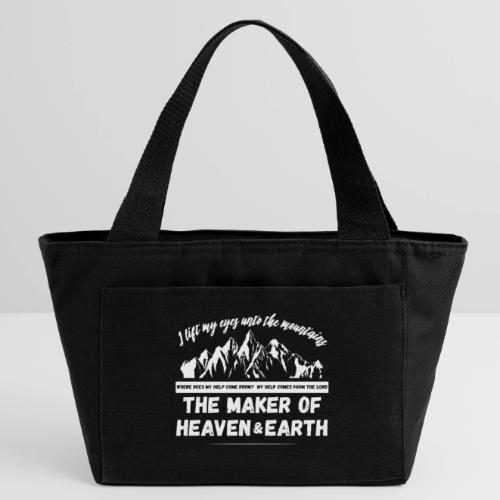 Maker of heaven and earth psalms 121:1 - Recycled Insulated Lunch Bag